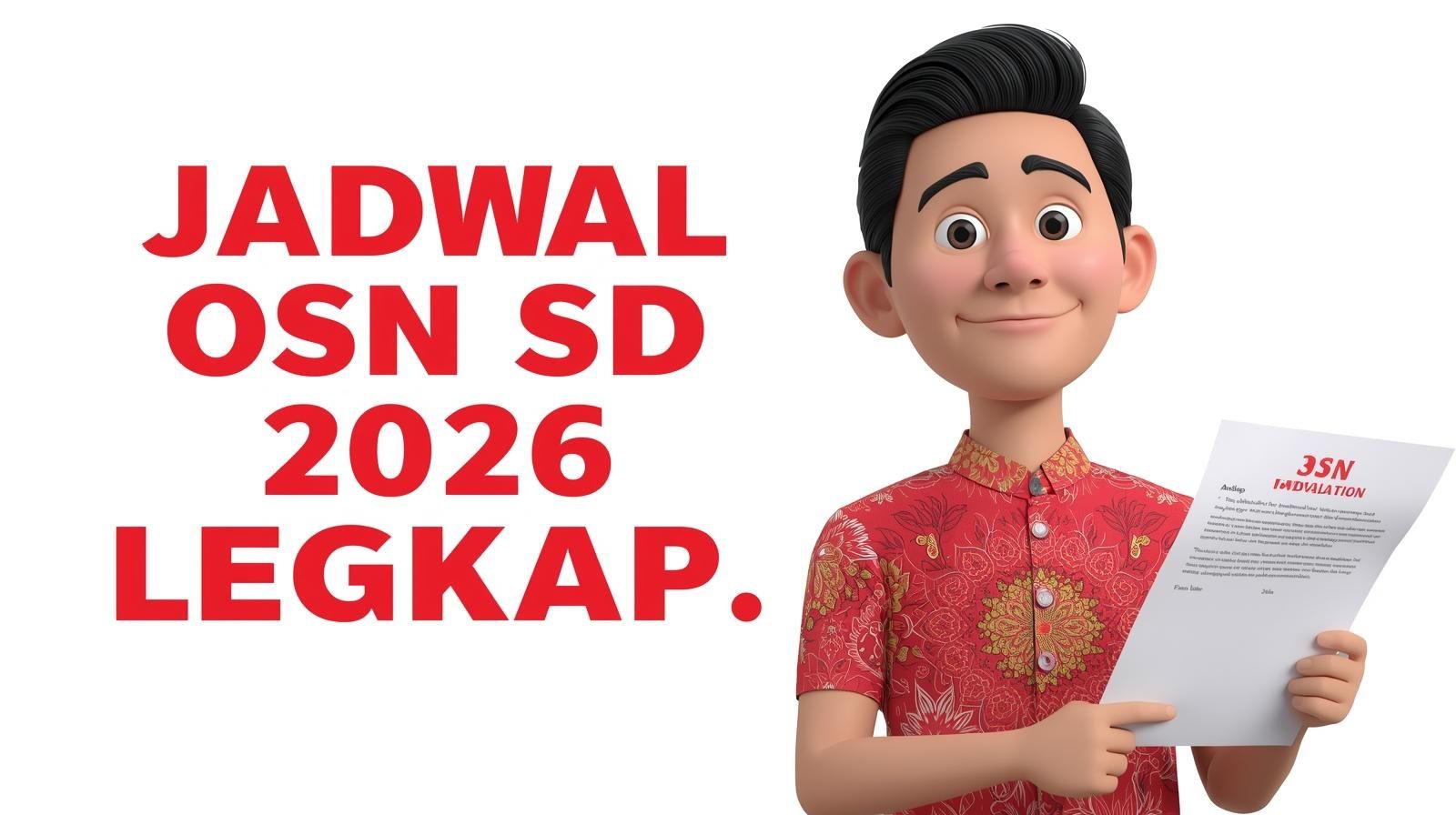 Jadwal OSN SD 2026 Lengkap: Tingkat Provinsi 6 Juli, Nasional Agustus